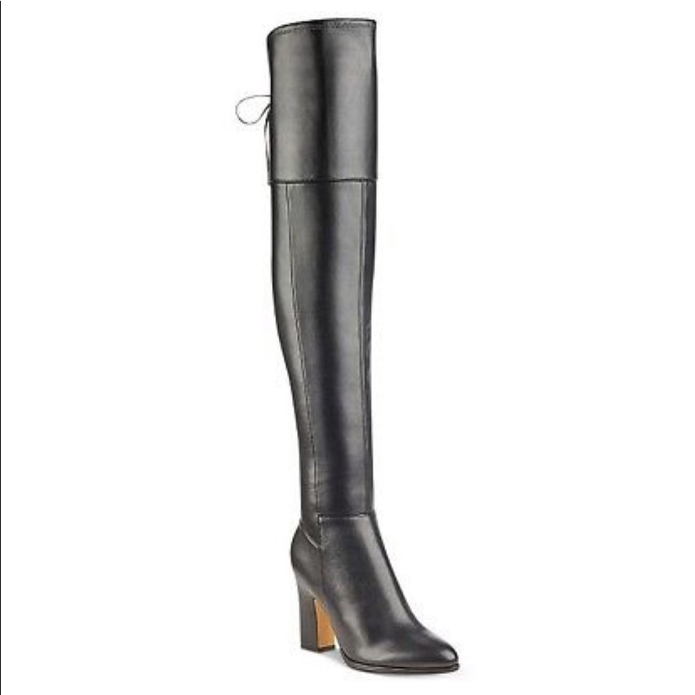 Over The Knee Leather Heeled Boots